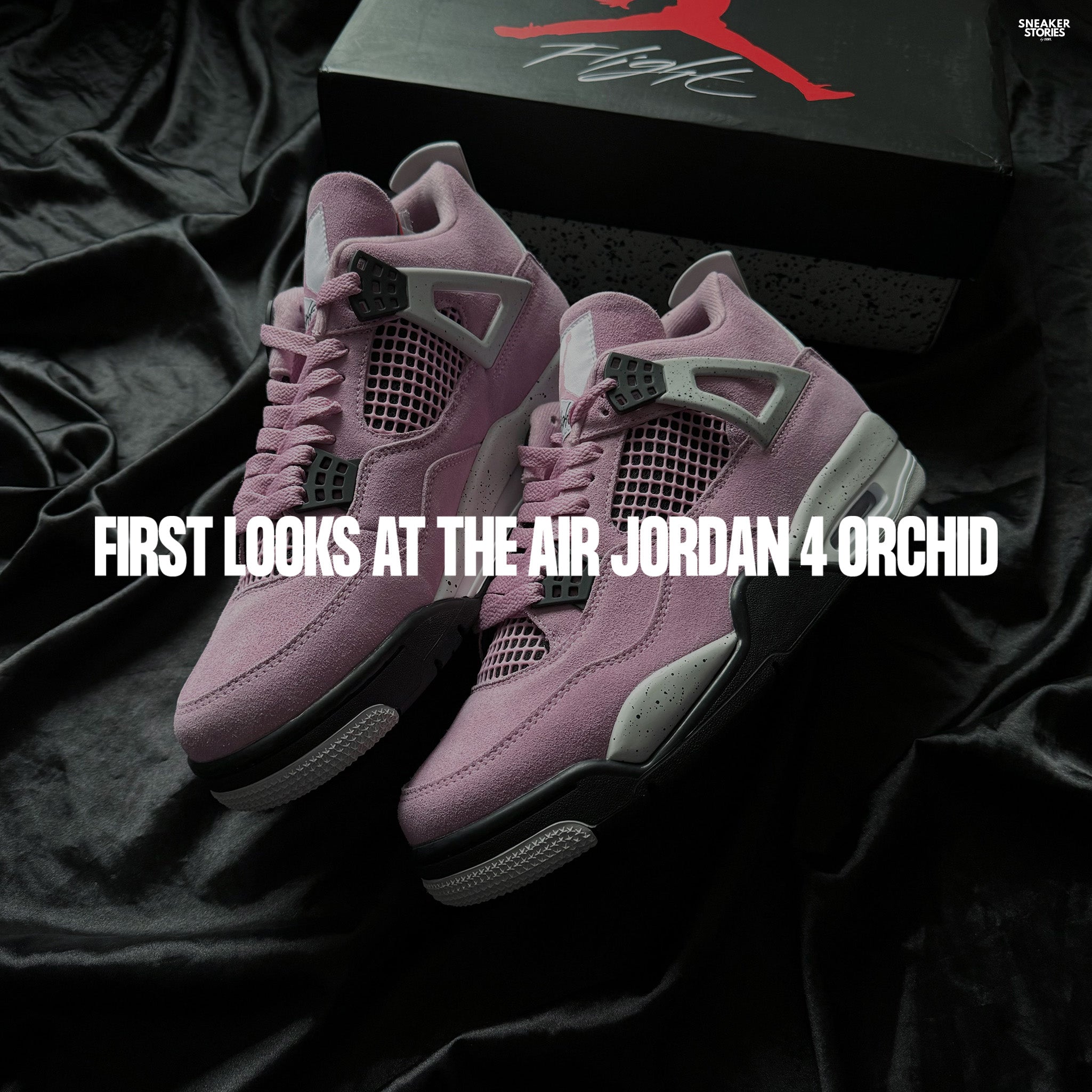 First looks at the Air Jordan 4 Orchid