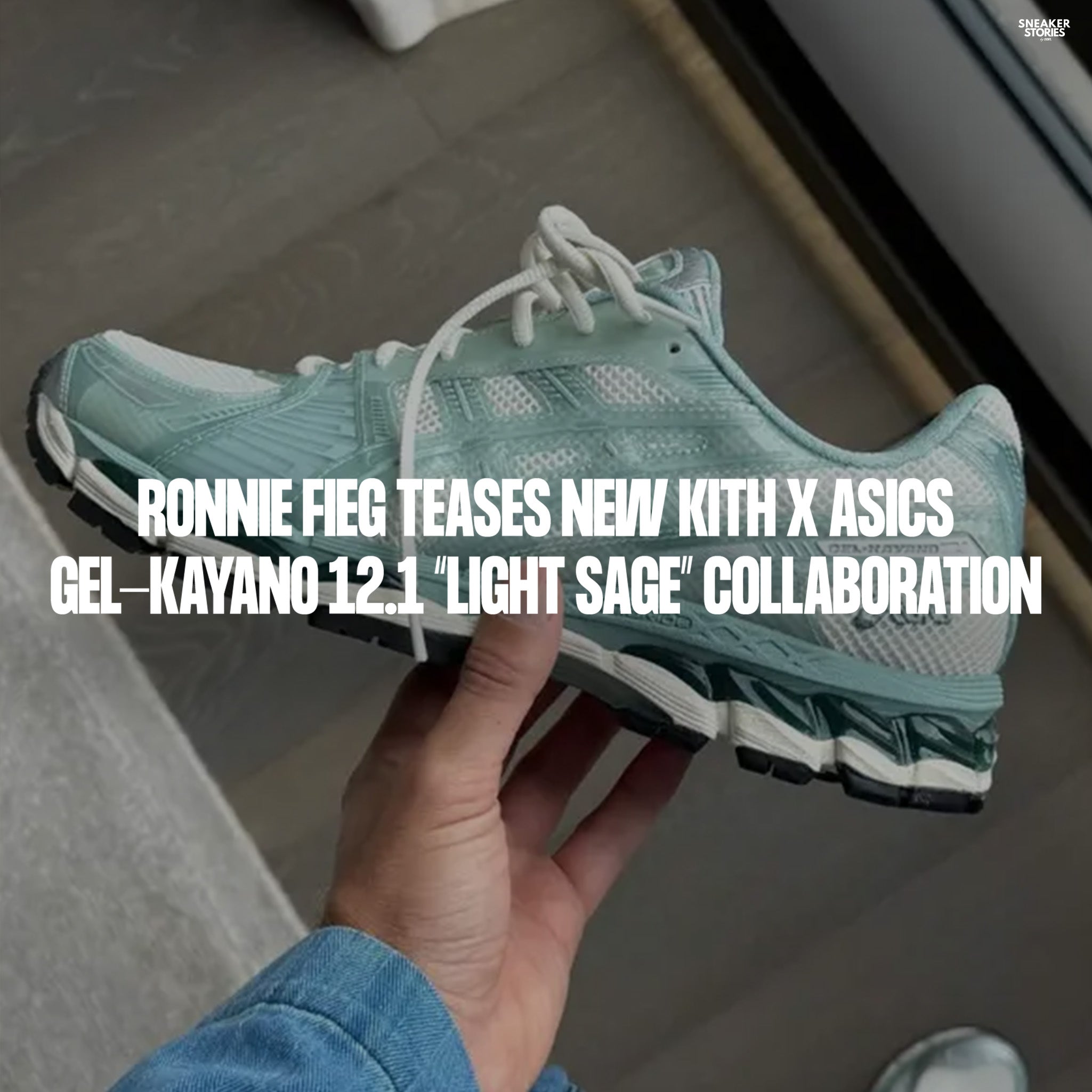 Ronnie Fieg Teases New Kith x ASICS GEL-KAYANO 12.1 “Light Sage” Collaboration