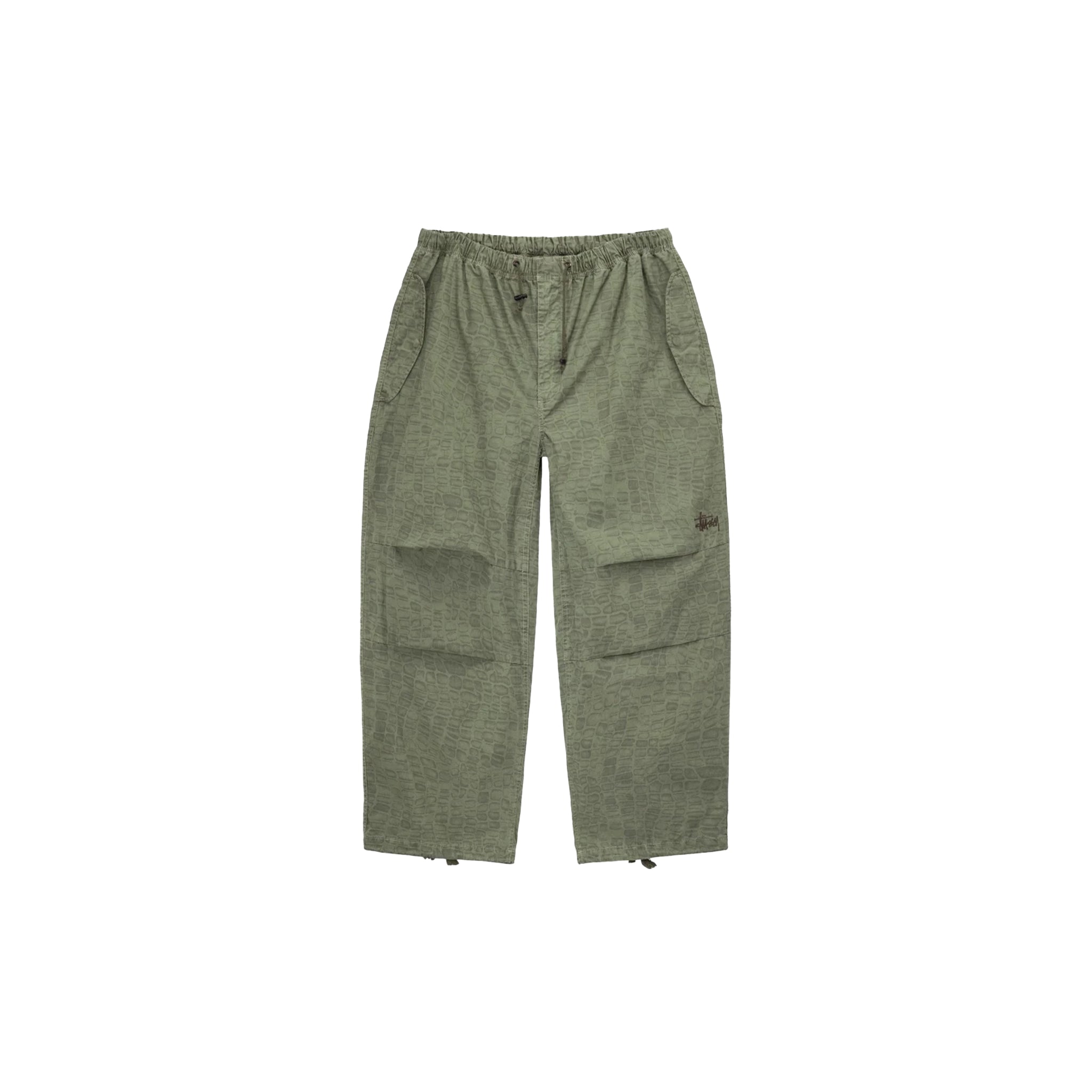 L Stussy Nyco Over Trousers Olive - ワークパンツ/カーゴパンツ