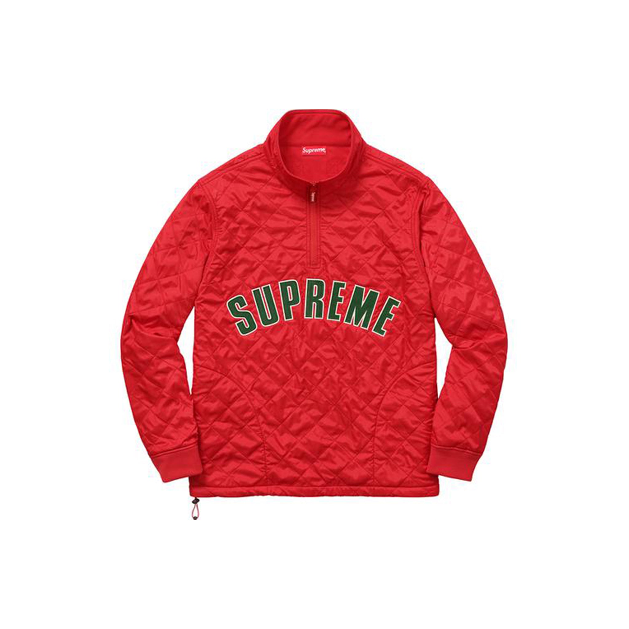 Supreme Arc Logo Quilted Half Zip Pullover Red – Story Cape Town