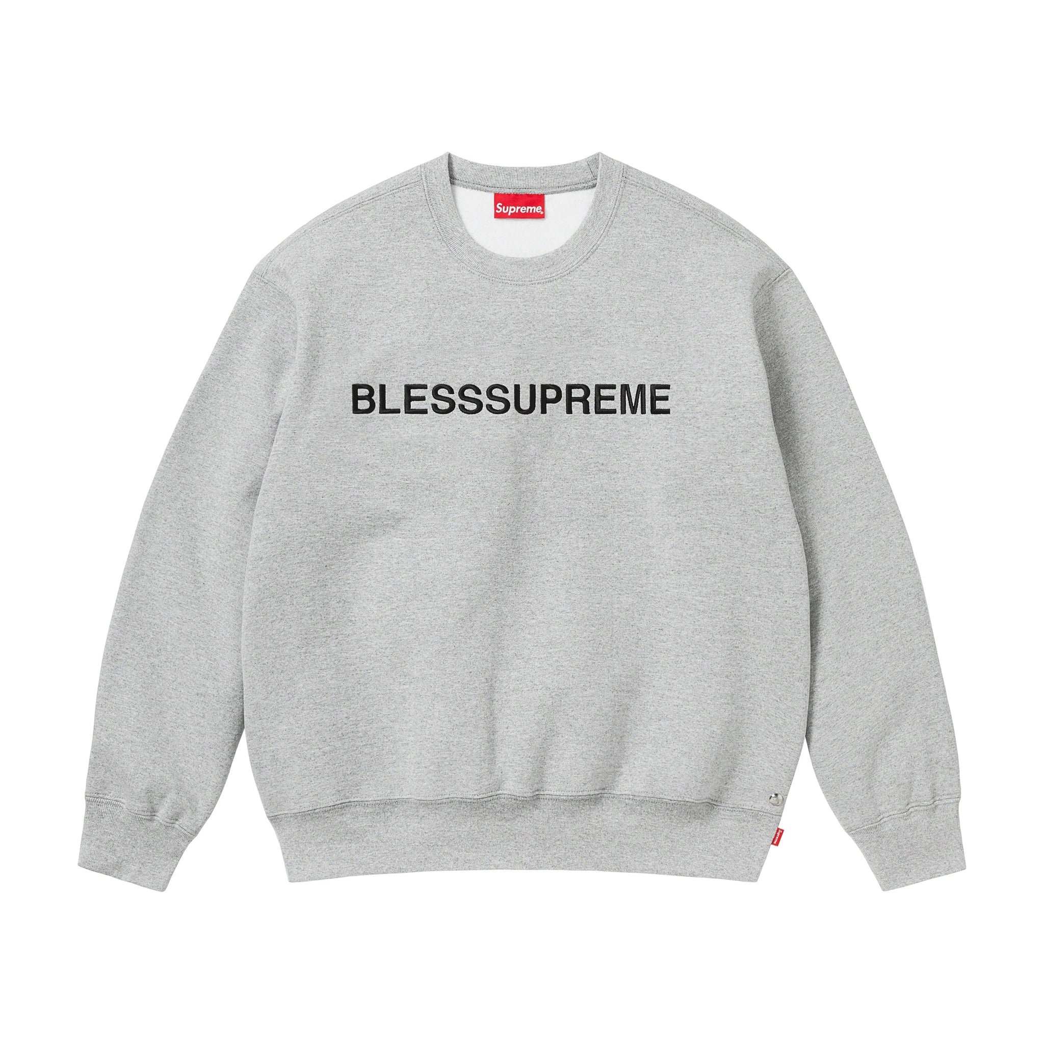 Supreme Bless Crewneck Heather Grey – Story Cape Town