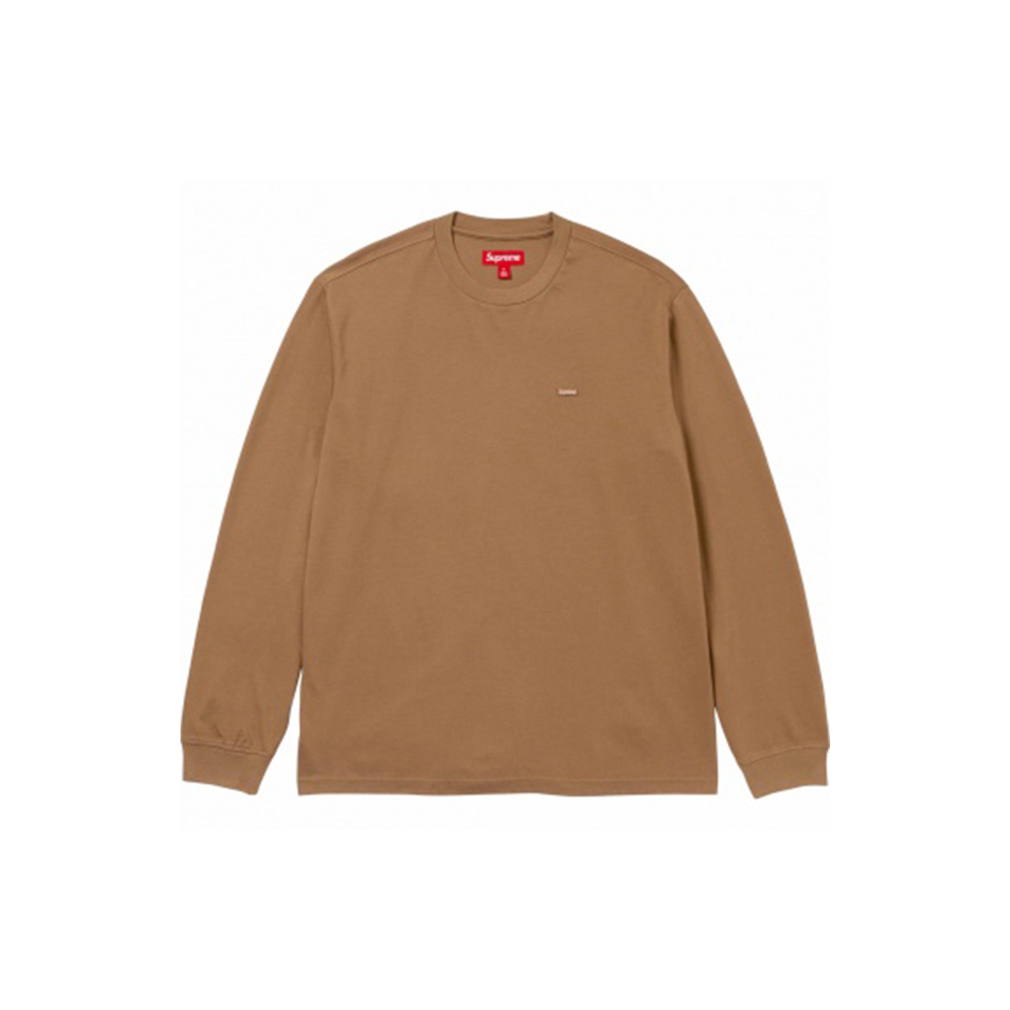 Supreme Small Box L S Tee Light Brown