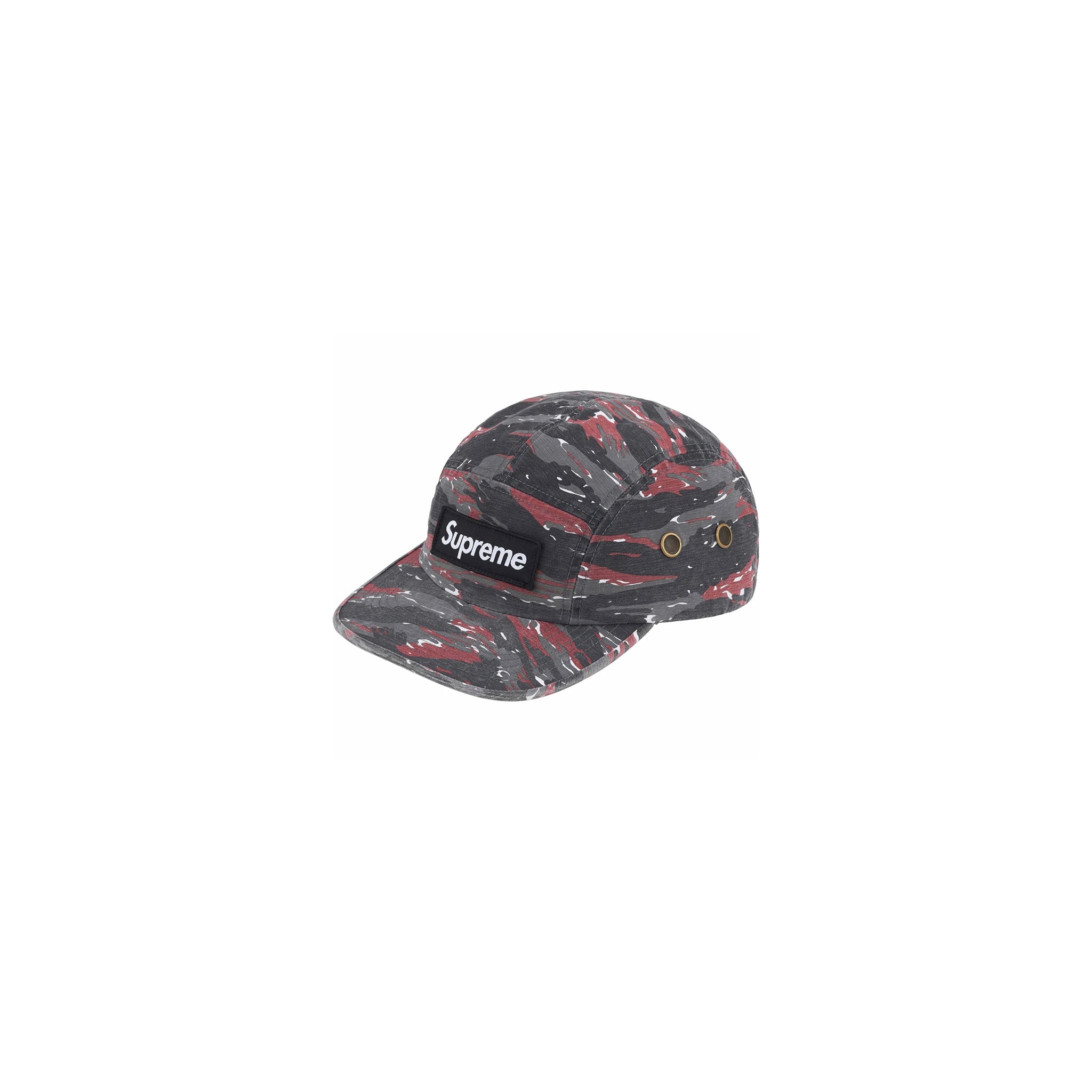 Supreme Military Camp Cap SS24 Red Tiger Camo One Size