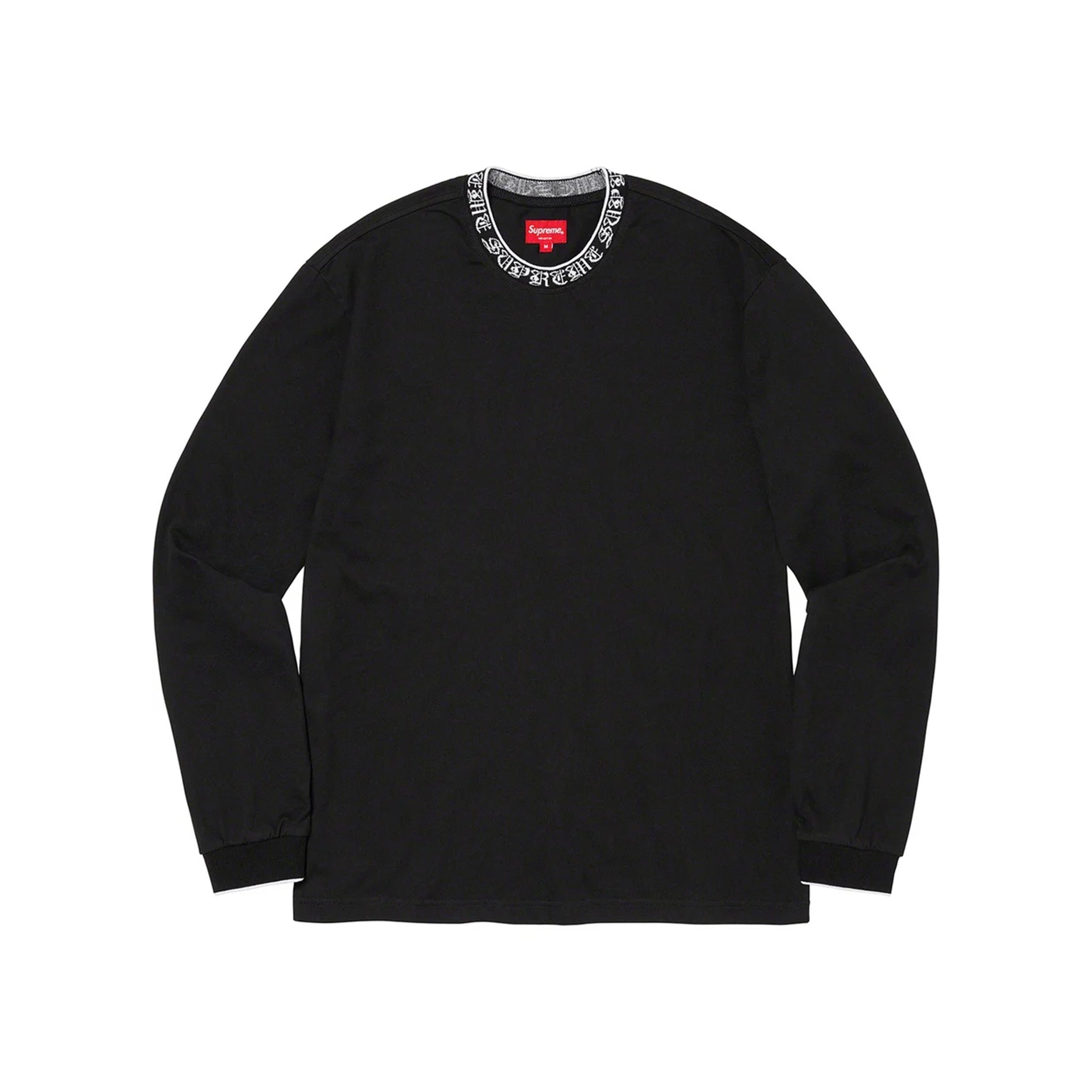 Supreme Old English Collar Logo L/S Top Black – Story Cape Town