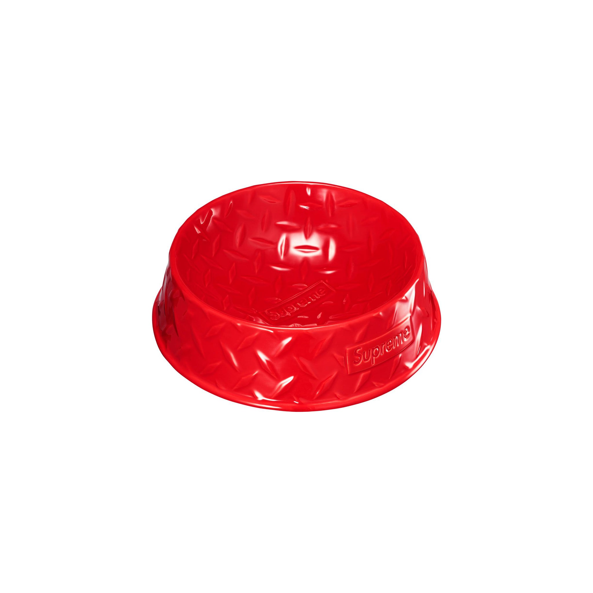 Supreme Diamond Plate Dog Bowl Red – Story Cape Town