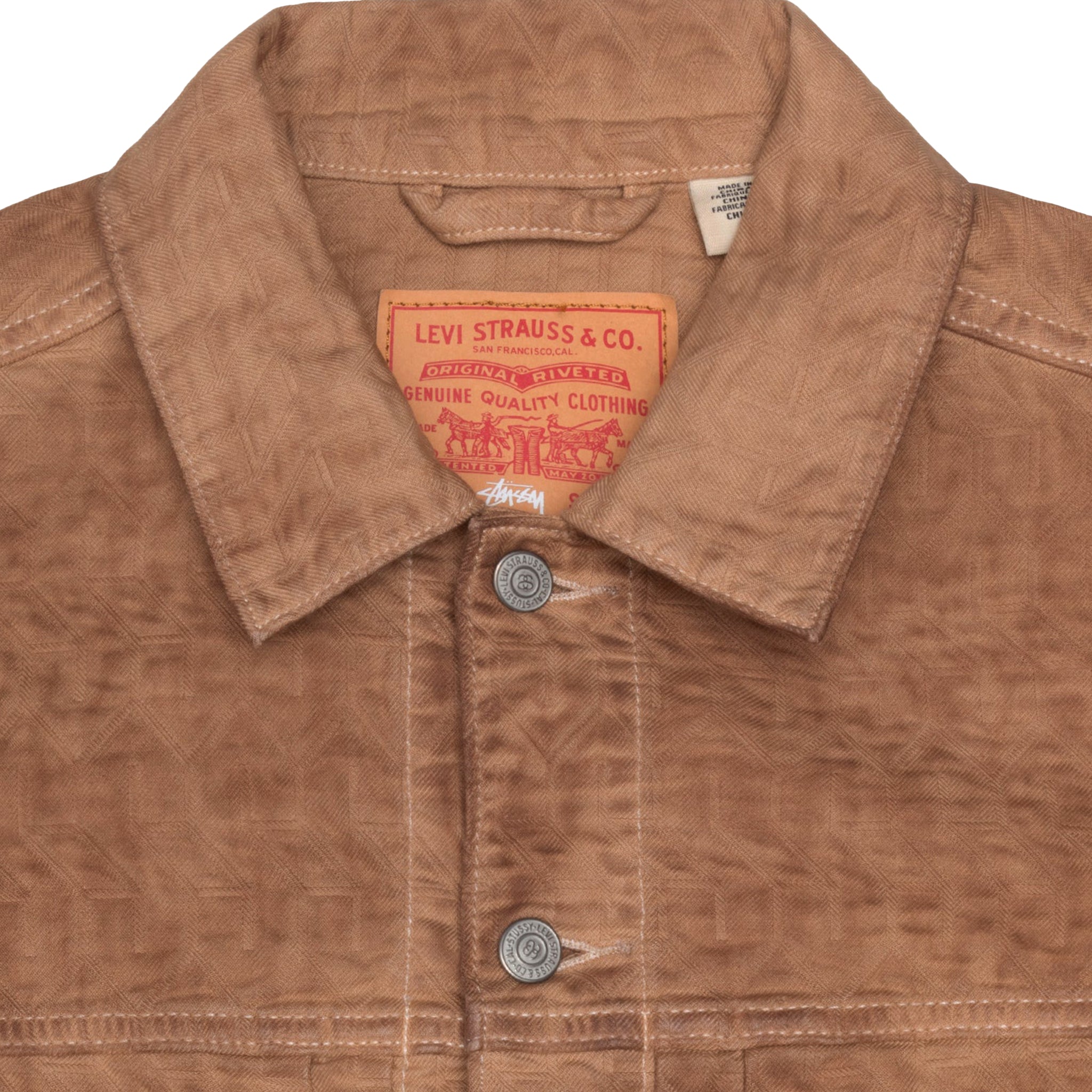 Stussy x Levi's Dyed Jacquard Jacket Brown