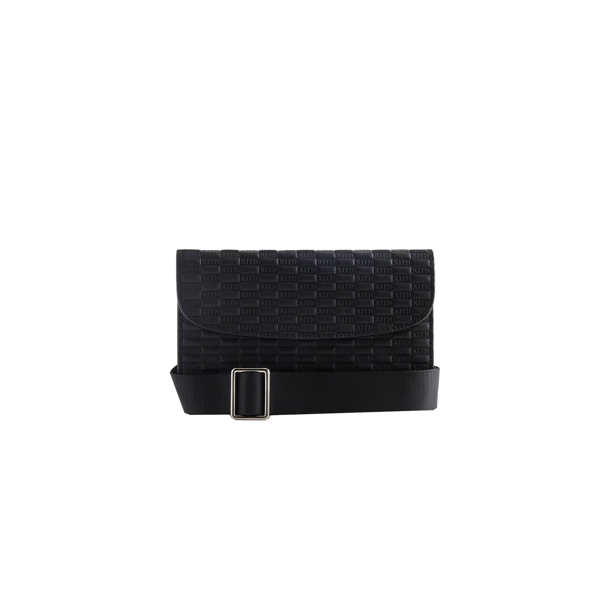 Kith Double Pouch Crossbody in Kith Monogram - Black