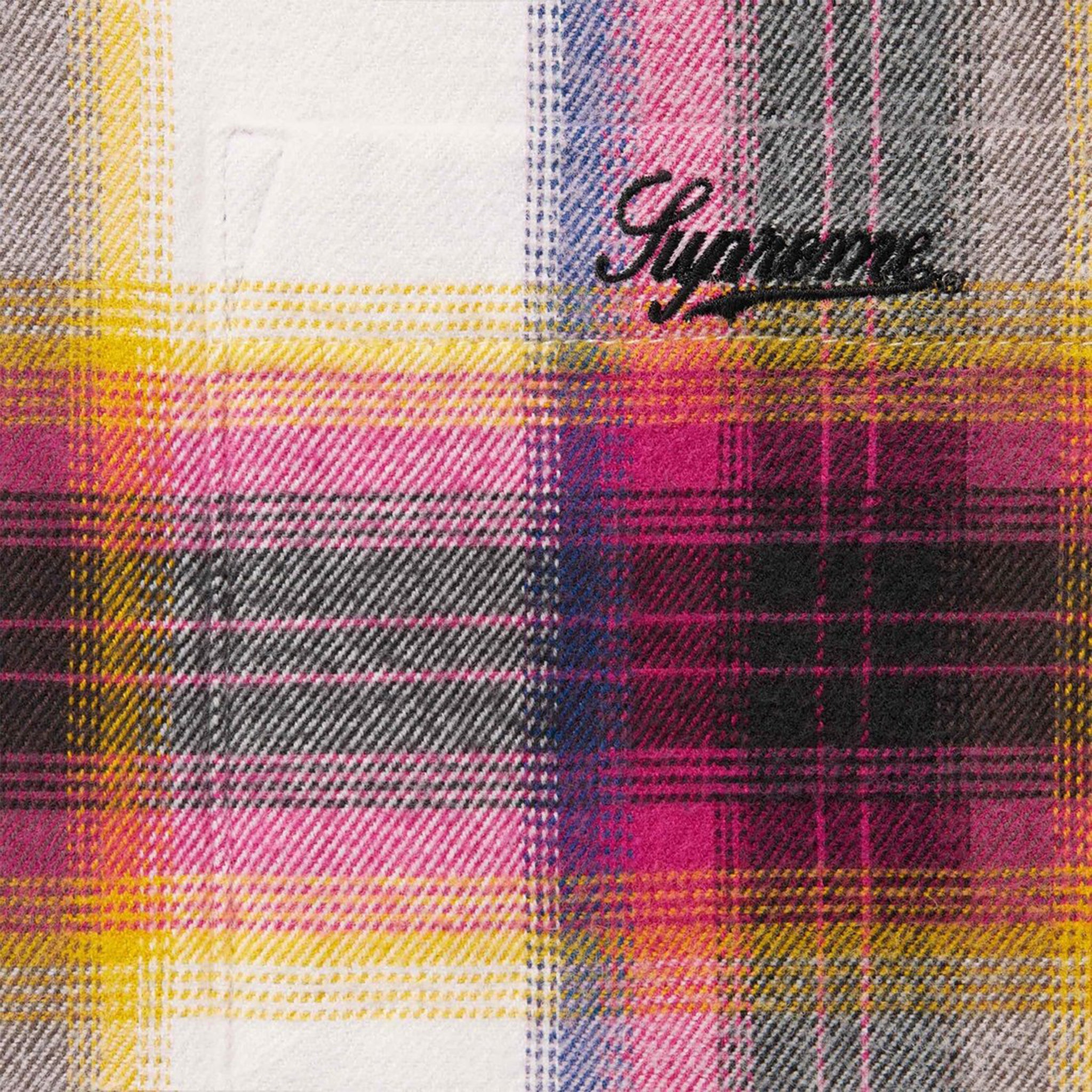 Supreme Shadow Plaid Flannel Zip Up Shirt (SS24) White – Story Cape Town